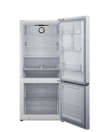 Summit FFBF172W 30" Wide 16.1 cu. ft. Bottom Mount Refrigerator-Freezer, Counter Depth, ENERGY STAR Certified