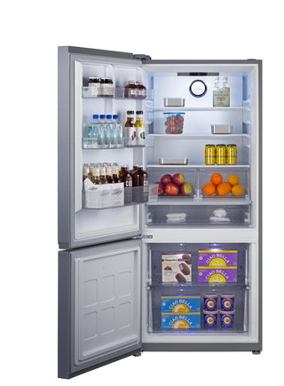 Summit FFBF173SSLHD 30" Wide 16.1 cu. ft. Bottom Mount Refrigerator-Freezer, Counter Depth, ENERGY STAR 