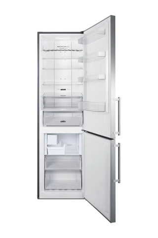 Summit FFBF181ES2IM 24" Wide Bottom Freezer Refrigerator with Factory-Installed Icemaker, Stainless Steel