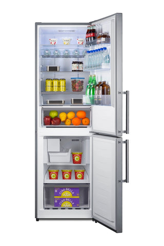 Summit FFBF235PLIM 24" Wide 10.8 cu.ft. Bottom Freezer Refrigerator with Icemaker Counter Depth