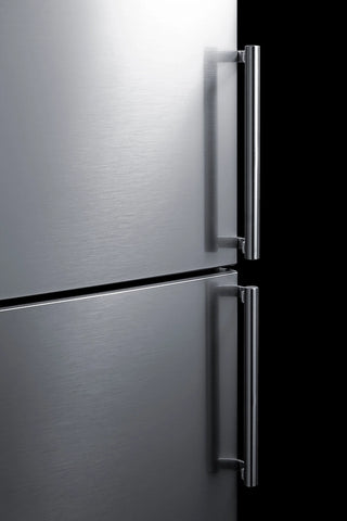 Summit FFBF235PLIMLHD 24" 10.8 cu.ft. Wide Bottom Freezer Refrigerator with Icemaker, Counter Depth, Left Hand Door
