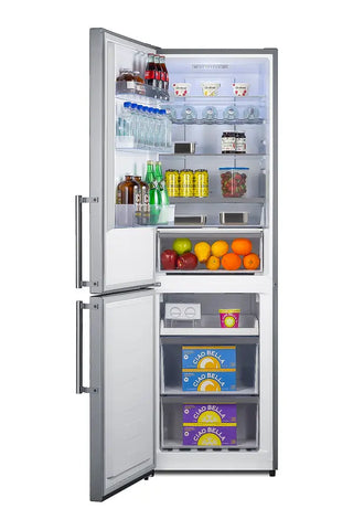 Summit FFBF235PLLHD 24" Wide Bottom Freezer Refrigerator with Left Hand Door Swing, 10.8 cu.ft.