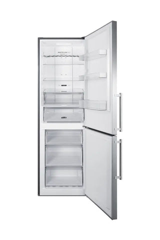 Summit FFBF249SS2 24" Wide Bottom Freezer Refrigerator ENERGY STAR Certified, 10.6 cu.ft.
