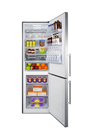 Summit FFBF249SS2 24" Wide Bottom Freezer Refrigerator ENERGY STAR Certified, 10.6 cu.ft.