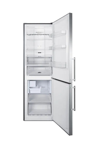 Summit FFBF249SS2IM 24" Wide Bottom Freezer Refrigerator with Factory-Installed Icemaker, 10.6 cu.ft.