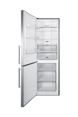 Summit FFBF249SS2LHD 24" Wide Bottom Freezer Refrigerator with Left Hand Door Swing, 10.6 cu.ft.