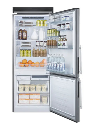 Summit FFBF279SSXH72 28" Wide Bottom Freezer Refrigerator ENERGY STAR Certified with Decorative Grill, 14.6 cu.ft.