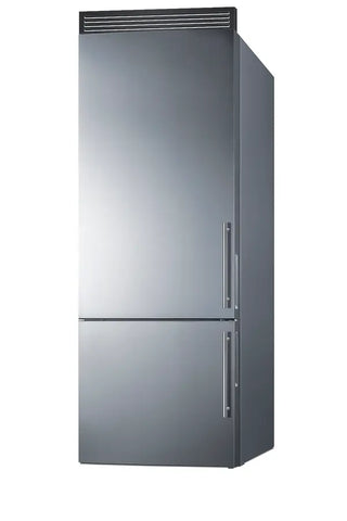 Summit FFBF279SSXIMH72LHD 28" Wide Bottom Freezer Refrigerator with Icemaker, Left Hand Swing, 14.6 cu.ft.