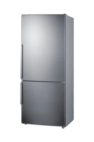 Summit FFBF284SSIM 28" Wide Bottom Freezer Refrigerator with Factory-Installed Icemaker, 13.8 cu.ft.
