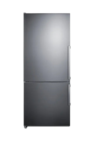 Summit FFBF284SSIMLHD 28" Wide Bottom Freezer Refrigerator with Icemaker and Left Hand Door Swing, 13.8 cu.ft.