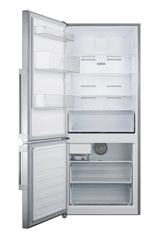 Summit FFBF284SSIMLHD 28" Wide Bottom Freezer Refrigerator with Icemaker and Left Hand Door Swing, 13.8 cu.ft.