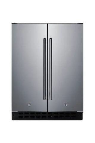 Summit FFRF24SS 24" Wide Built-In Refrigerator-Freezer with Frost-Free Operation, 3.78 cu.ft.