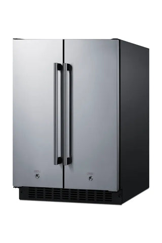 Summit FFRF24SS 24" Wide Built-In Refrigerator-Freezer with Frost-Free Operation, 3.78 cu.ft.