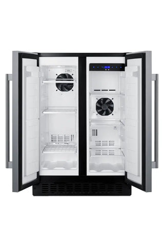 Summit FFRF24SS 24" Wide Built-In Refrigerator-Freezer with Frost-Free Operation, 3.78 cu.ft.