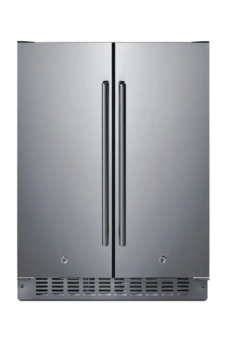 Summit FFRF24SSCSS 24" Wide Built-In Refrigerator-Freezer with Full Stainless Steel Exterior, 3.78 cu.ft.