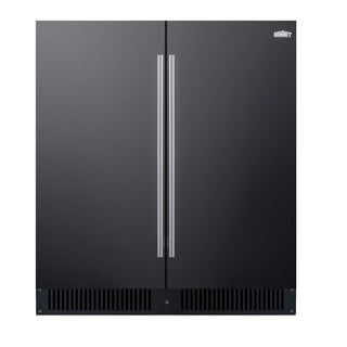 Summit FFRF3070BL 30" Wide 5.1 cu.ft. Built-In Refrigerator-Freezer, Undercounter Black