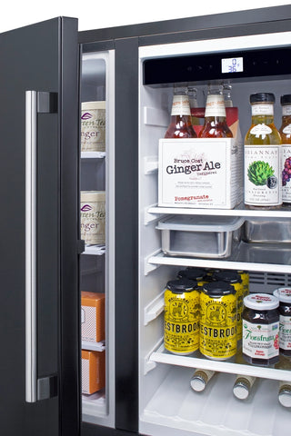 Summit FFRF3070BL 30" Wide 5.1 cu.ft. Built-In Refrigerator-Freezer, Undercounter Black