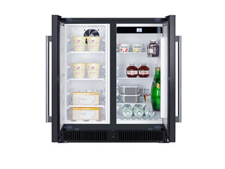 Summit FFRF3070BL 30" Wide 5.1 cu.ft. Built-In Refrigerator-Freezer, Undercounter Black