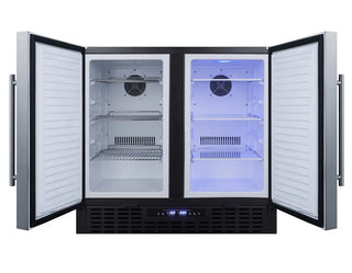 Summit FFRF36 36" Wide Built-In Refrigerator-Freezer NSF-7 Approved, 5.35 cu.ft.