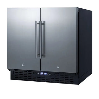 Summit FFRF36 36" Wide Built-In Refrigerator-Freezer NSF-7 Approved, 5.35 cu.ft.
