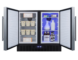Summit FFRF36 36" Wide Built-In Refrigerator-Freezer NSF-7 Approved, 5.35 cu.ft.