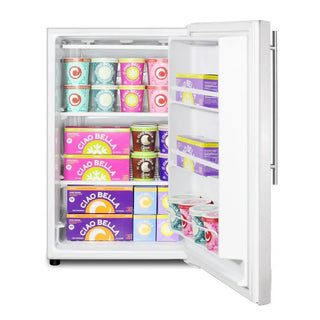 Summit FS605SSVH 22" Wide All-Freezer with Stainless Steel Wrapped Door, 5.04 cu.ft.