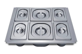 Summit KITADRD24 Drawer Pan Kit with 6 Removable Stainless Steel Steam Table Pans