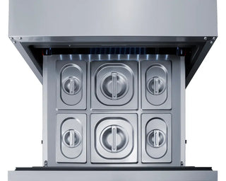 Summit KITADRD24 Drawer Pan Kit with 6 Removable Stainless Steel Steam Table Pans