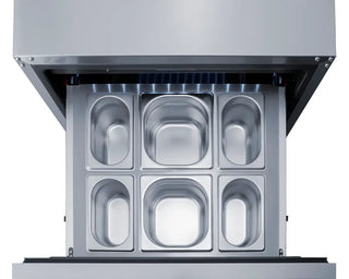 Summit KITADRD24 Drawer Pan Kit with 6 Removable Stainless Steel Steam Table Pans