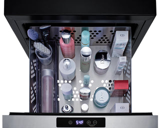 Summit LX1D BeautiFridge 18" Wide Built-In Cosmetics Refrigerated Drawer, Stainless Steel, 0.8 cu.ft.  