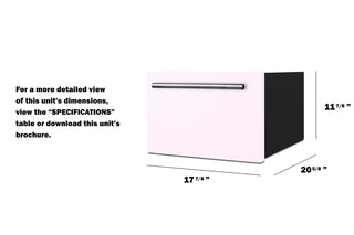 Summit LX1DP BeautiFridge 18" Wide Built-In Cosmetics Refrigerated Drawer, Blush Pink, 0.8 cu.ft. 