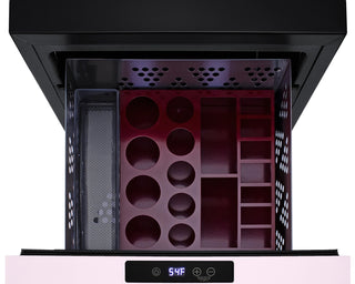 Summit LX1DP BeautiFridge 18" Wide Built-In Cosmetics Refrigerated Drawer, Blush Pink, 0.8 cu.ft. 