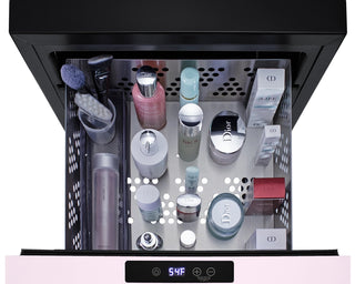 Summit LX1DP BeautiFridge 18" Wide Built-In Cosmetics Refrigerated Drawer, Blush Pink, 0.8 cu.ft. 