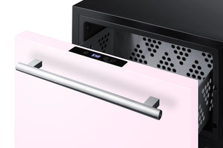 Summit LX1DP BeautiFridge 18" Wide Built-In Cosmetics Refrigerated Drawer, Blush Pink, 0.8 cu.ft. 