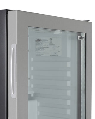 Summit MB13GLSSLHD 16" Wide Compact Glass Door Minibar Refrigerator, Left Hand Door, 0.9 cu.ft. 