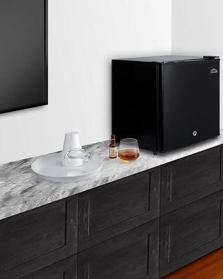 Summit MB41B 18" Wide Compact Jet Black Minibar Refrigerator, 1.6 cu.ft.