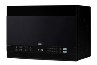 Summit MHOTR242B black over-the-range microwave, angled side view