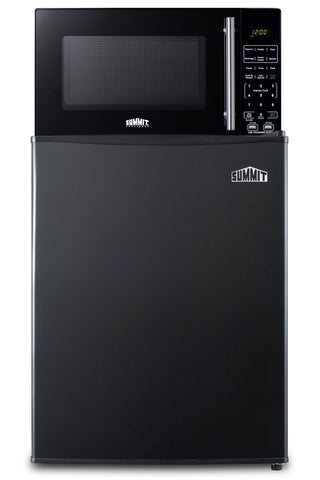 Summit MRF29KA 19" Wide Microwave and Refrigerator Combination with Allocator, Black, 2.4 cu.ft.