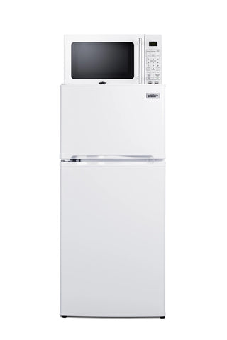 Summit MRF712WALHD 19" Wide Microwave and Refrigerator-Freezer Combination with Allocator, Left Hand Door, 4.3 cu.ft. 