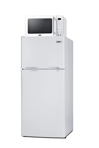 Summit MRF712WALHD 19" Wide Microwave and Refrigerator-Freezer Combination with Allocator, Left Hand Door, 4.3 cu.ft. 