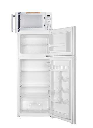 Summit MRF72WA with all doors open, empty freezer, shelves and door bins