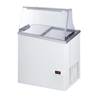Summit NOVA22PDC Commercial 7.2 Cu. Ft. Dipping Cabinet with Sneezeguard
