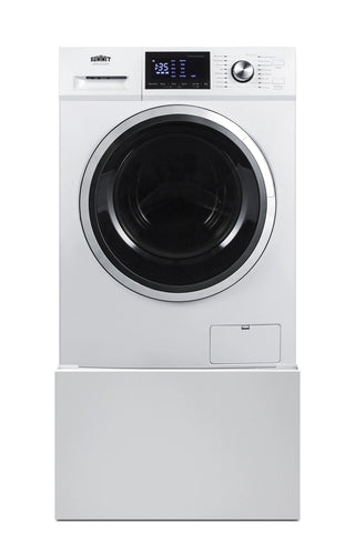 Summit PEDSPWD Washer Dryer Pedestal Stand, White 