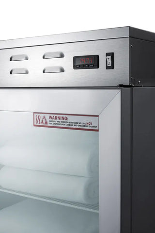 Summit PHC51G 24" Wide Blanket Warmer, 2.0 cu.ft., Glass Door, Digital Thermostat, 120-150ºF