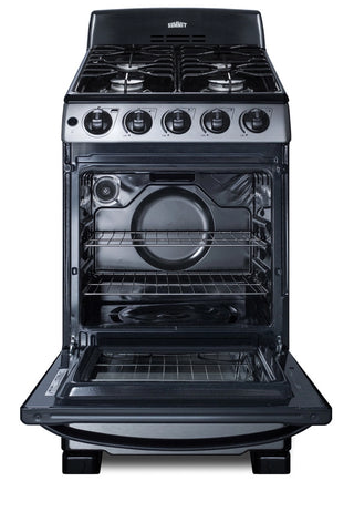 Summit PRO201SS 20" Wide Gas Range in Stainless Steel