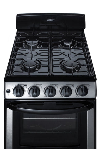 Summit PRO201SS 20" Wide Gas Range in Stainless Steel