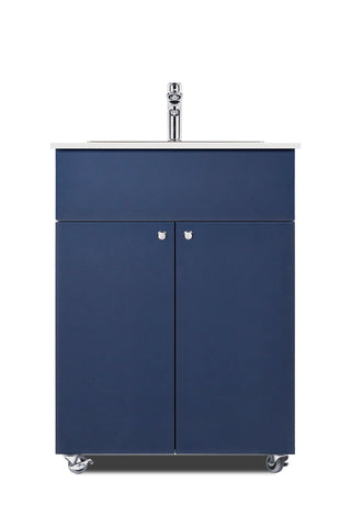 Summit PWS25MN 24" Wide Portable Hand Wash Station in Blue
