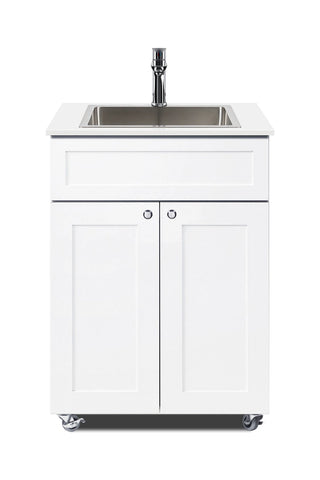 Summit PWS25WH 24" Wide Portable Hand Wash Station in White