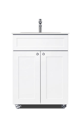 Summit PWS25WH 24" Wide Portable Hand Wash Station in White