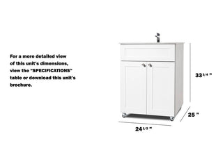 Summit PWS25WH 24" Wide Portable Hand Wash Station in White